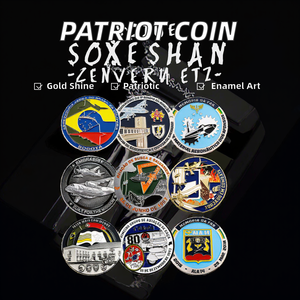 Pièce commémorative plaquée or avec aigle chauve sculpté, médaille en métal, épingle, étiquette, souvenir des motards de la Garde patriotique américaine - Product Image 2