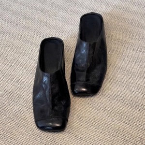 Nuevas Pantuflas Retro con Punta Cubierta, Sandalias Elevadas de Cuero Genuino, Estilo Francés, para Uso en Exteriores - Product Image 2