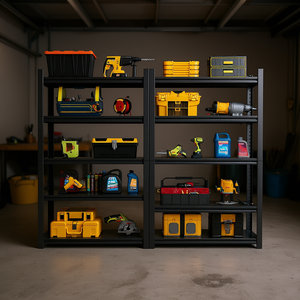 Étagère de garage métallique robuste à 5 niveaux, 47,2L x 18P x 78H, étagère de rangement industrielle, capacité de 2000 lb, étagère utilitaire réglable - Product Image 2