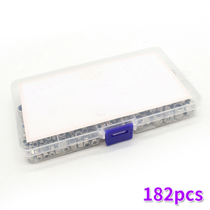 ชุดส่วนประกอบตัวล็อกน็อตหกเหลี่ยมสแตนเลสสตีลผสมน็อต182ชิ้น - Product Image 2