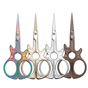 Vintage Guitar Scissors Stainless Steel Straight Head Home Use DIY Embroidery Trim Tool 0005 Retro Cut - Product Image 3