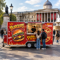 Food Truck avec Cuisine Complète, Camions de Restauration, Remorque Alimentaire, Chariot à Glaces, Remorque Mobile, Camion Remorque, Chariot à Café, Camion Mobile