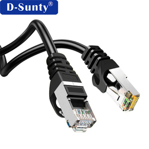 สายแพทช์ Black Cat 6A Rj45 แบบมีฉนวนป้องกัน BC Shielded FTP Cat6A สำหรับเชื่อมต่อเครือข่าย POE ความยาว 10 ม. 20 ม. 30 ม. 50 ม. Cat 6 สายอีเธอร์เน็ต 8P8C สำหรับพีซี - Product Image 4