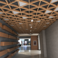 Panneau de plafond en grille d'aluminium à cellules ouvertes, grille ventilée ignifuge, classe de résistance au feu, grille métallique insonorisante pour centre commercial