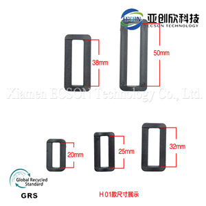 Fourniture ponctuelle de boucle en plastique en forme de D ligne boucle de réglage de la police demi-cercle boucle de suspension solide à cinq angles creux - Product Image 3