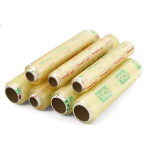 10mic customized plastic pvc cling film 30cm*200m roll for fruit strawberry