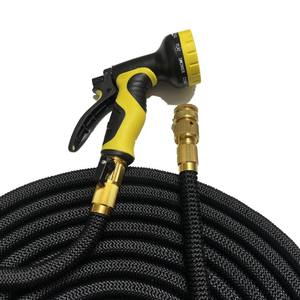 Manguera de jardín extensible de alto rendimiento de 3/4 pulgadas con conector de goma, riego mágico y caja de papel negro para lavado de coches, uso en el jardín - Product Image 2