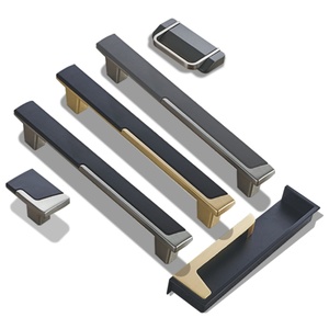 Hot Sale Modern Gold Kitchen Cabinet <b>Handles</b> <b>Knobs</b> for Dresser Wardrobe Bedroom Hotel Use-Durable Zinc Alloy <b>Furniture</b> Hardware - Product Image 1