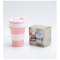 Tasse Pliante Portable 350 ml en Silicone de Qualité Alimentaire, Mug Télescopique pour Café et Thé, Idéal pour le Camping, les Sports de Plein Air et les Cadeaux Promotionnels