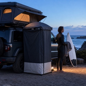 Vendita calda da campeggio per esterni tenda da doccia con guscio in alluminio forma quadrata e tessuto in tela nuova scelta per <span class=keywords><strong>i</strong></span> <span class=keywords><strong>cercatori</strong></span> <span class=keywords><strong>di</strong></span> avventura - Product Image 2