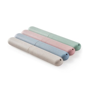 Eco friendly biodegradable tooth brush box wheat straw toothbrush case holder for travel