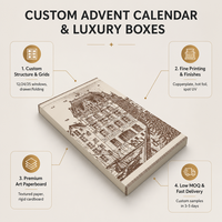 Boîte cadeau calendrier de l'avent vide personnalisée, dossiers calendrier de l'avent, boîtes cadeaux compte à rebours de l'avent 24 jours