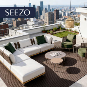 Juego de Sofás de Jardín Modernos y Duraderos de Lujo para Patio, Resistentes al Agua, con Estructura de Aluminio y Ratán Sintético, 2026 - Product Image 1