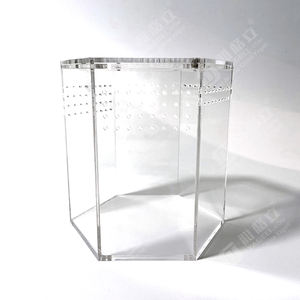 Yageli, fournisseur chinois, vente en gros, enclos pour reptiles en acrylique transparent hexagonal personnalisé, pour tarantules, uniquement pour l'exposition - Product Image 5