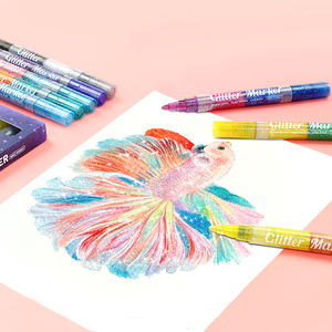 Spidol seni berkedip dua warna untuk buku harian siswa & gambar dapat ditumpuk tahan lama - Product Image 6