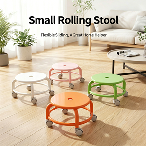 Tabouret mobile, pliable, robuste, durable, silencieux, avec petites roulettes, à profil bas, pour <span class=keywords><strong>la</strong></span> pose <span class=keywords><strong>de</strong></span> carrelage, le changement <span class=keywords><strong>de</strong></span> chaussures, <span class=keywords><strong>la</strong></span> marche des bébés, <span class=keywords><strong>la</strong></span> crèche et l'entrepôt - Product Image 3