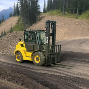 Carretilla elevadora todoterreno de 3 toneladas, 4 toneladas y 5 toneladas, carretilla elevadora para terrenos difíciles con transmisión hidráulica - Product Image 3