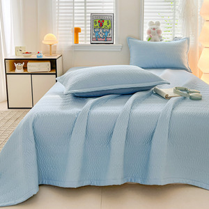 Juego de colchas de algodón de color liso Pemei, sábana acolchada con teñido reactivo de 150x200 para estudiantes universitarios y jóvenes - Product Image 2