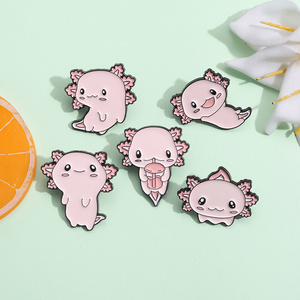Dieren Broche Grappig Roze Schattige Salamander Metalen Badge Kleine Gift Groothandel Broches Voor Kleding Reversspeldjes En Badges Pet Pin - Product Image 2
