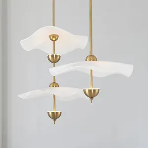 Modern LED Hall Chandelier Lighting Living Room Pendant Lamp Lotus Leaf Luster Chandelier