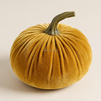 Décorations de citrouille 3D faites à la main en velours doux, personnalisées et très vendues, pour la décoration de table de Thanksgiving, de la récolte, de l'automne et d'Halloween à la maison