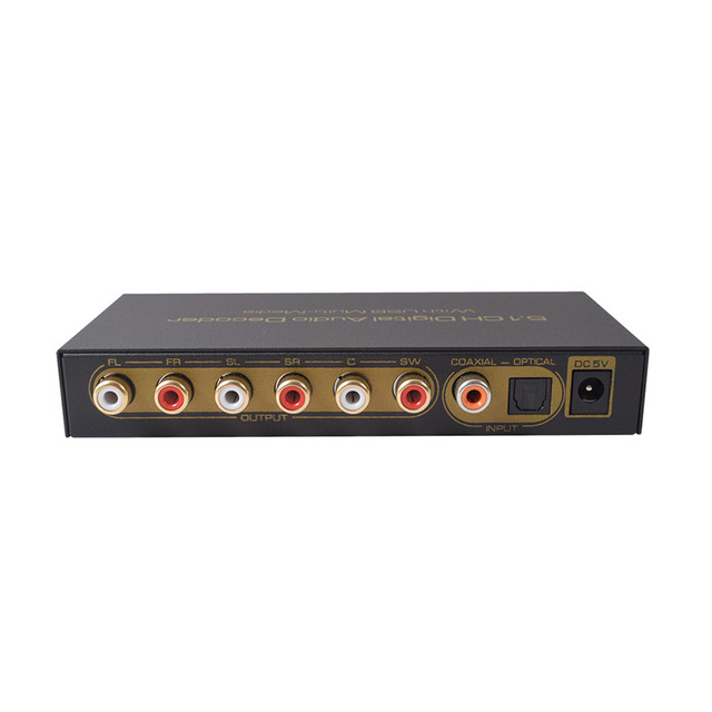 5.1CH SPDIF Coaxial Digital Audio Decoder With USB Multi-Media Audio Player 5.1 Audio AC3 DTS LPCM for DVD PC VCD SW07M2