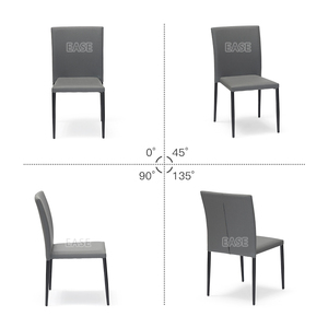 (E7538) Sillas de Comedor de Tela Completamente Tapizadas con Patas de <span class=keywords><strong>Metal</strong></span> para Restaurante al Aire Libre - Product Image 2