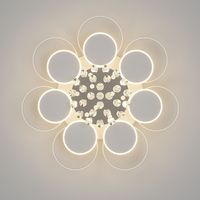 Plafonnier PM Nordic Creative Flower, style campagnard, simple, pour salon, chambre à coucher, rond, en cristal K9