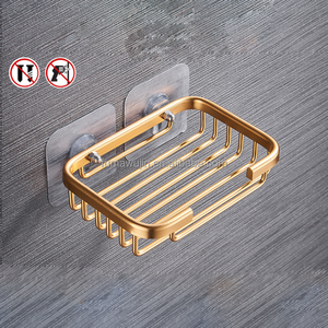 Aluminum Ally <strong>Wall</strong> Mounted <strong>Wire</strong> Basket Soap Dish <strong>Holder</strong> Hollow Out Drain Basket Sponge Soap <strong>Holder</strong> - Product Image 3