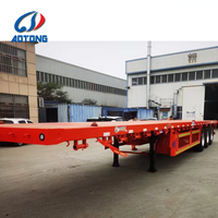 15 mètres 40Ft Plate-forme 40 pieds 20Ft Box Loader Flatbed Ocean Shipping Container Flat Track Bed Deck Semi Trailer