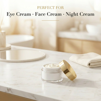 Pot en PET à paroi épaisse rechargeable et écologique pour crème contour des yeux, 20g, 30g, 50g, avec insert remplaçable FDA, conteneur zéro déchet, pot en plastique