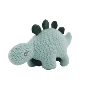 Animaux en peluche tricotés doux personnalisés 100% jouets de dinosaures en peluche écologiques directement par l'usine