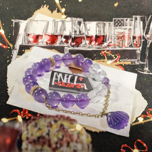 Hot Selling Natural Jade and <b>Crystal</b> <b>Amethyst</b> Zircon Beaded <b>Bracelet</b> Trendy Buddhist Style Gift - Product Image 3