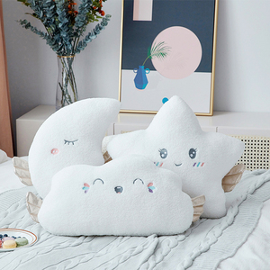 Cama decorativa para habitación de niños, almohada de felpa con forma de nube, Estrella y <span class=keywords><strong>luna</strong></span> - Product Image 6