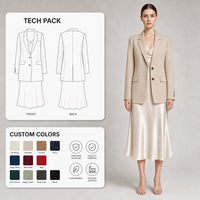 Ensemble coordonné pour femme : Blazer long à revers cranté et robe midi en satin à col bénitier – Luxe discret pour le bureau et les occasions spéciales – Fournisseur