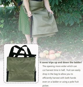 Free Sample Large Pocket Outdoor <b>Garden</b> Protective Gear Quick Release Backpack Tool <b>Apron</b> with Picking Bag for <b>Gardening</b> - Product Image 3