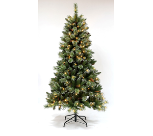 210 cm Green Pre-Lit <strong>Slim</strong> Christmas <strong>Tree</strong>, LED <strong>Tree</strong> - Product Image 4