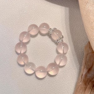 Quartz Rose Naturel, Cristal Fraise, Strass, Perles en Or 24K, Pierre de Guérison, Bijou d'Attraction Amoureuse, Cadeau Spirituel pour Femme - Product Image 1