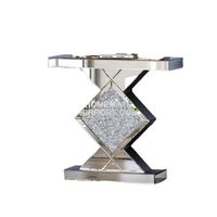 Nouvelle table console miroir de luxe dorée avec LED décoratives pour couloir, maison et hôtel