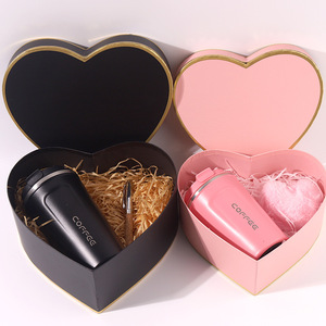 Biểu Tượng Tùy Chỉnh Màu Hồng Đen Bìa Giấy Hình Trái Tim Hộp Quà Tặng Valentine Ngày Hoa Sô Cô La Đồ Trang Sức Bao Bì Hộp Bán Buôn - Product Image 2