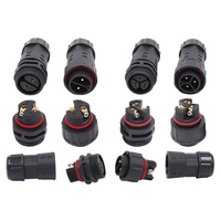 Câble d'alimentation à verrouillage à vis 2Pin 15A adaptateur en plastique M20 mâle femelle connecteur LED en plastique pour le câblage d'éclairage Led
