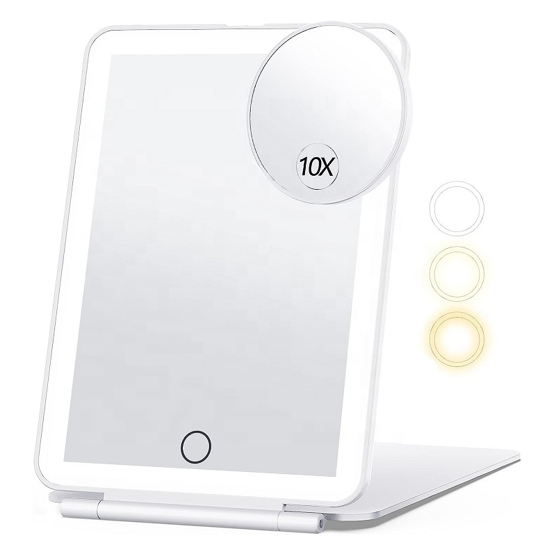 White 10X magnifying mirror