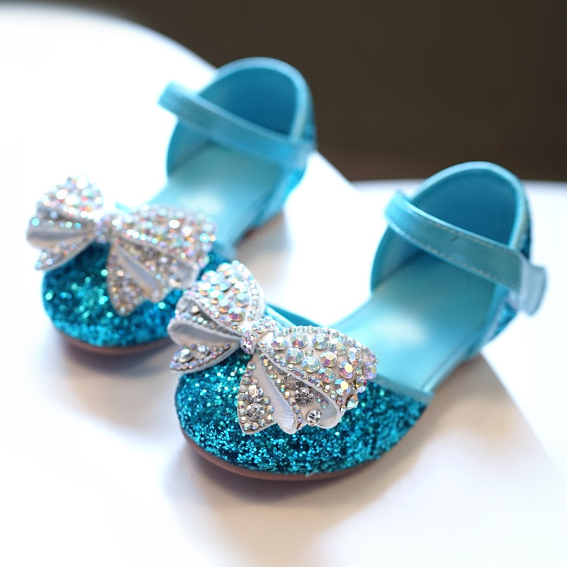 Новые туфли на мини-каблуке с замороженным стеклом, танцевальные туфли с бантом для девушек