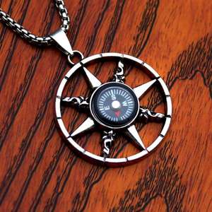 จี้ไม้กางเขนเหล็กไทเทเนียมชุบเงินสไตล์พังก์วินเทจไม่ซีดบุคลิกฮิปฮอปอินเทรนด์ไดคัท - Product Image 6