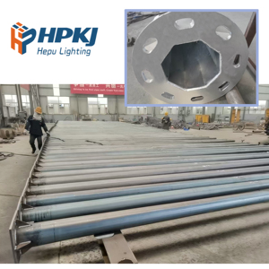 HEPU đ<span class=keywords><strong>a</strong></span> giác vuông nhúng nóng thép mạ kẽm ánh sáng đường phố cực 5m-35m với chất lượng cao - Product Image 2