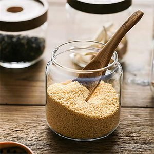 جرة تخزين قهوة زجاجية SCIEC من الزجاج مع غطاء من الخيزران طقم علب مطبخ - Product Image 6
