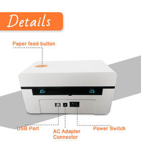 재고 제품이있는 배송 라벨 인쇄기 용 열 USB 배송 라벨 프린터 잉크가없는 4*6 - Product Image 3