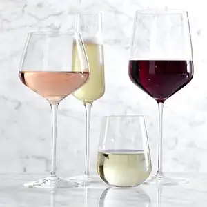 Vente en gros verres en cristal 8 oz longue tige verre à vin gobelet fête mariage verres à champagne