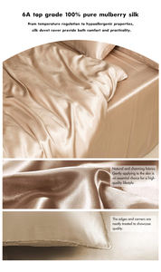 Trending Product Europese Stijl Luxe Zijde Beddengoed High-End Designer Custom 6a Grade Organische Moerbeizijde 4 Stuks Beddengoed Set - Product Image 5
