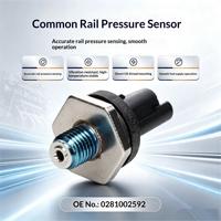 0281002592 Capteur de pression de rail haute pression diesel compatible avec Peugeot, Citroën, Fiat et pour moteurs 2.0 HDI